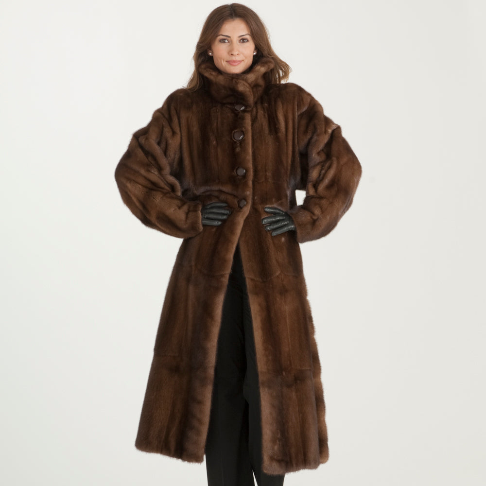 Natural Mahogany Mink Coat - Mcelroy Vintage