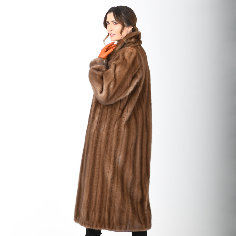 Vintage Natural Lunaraine Brown Mink Fur Coat