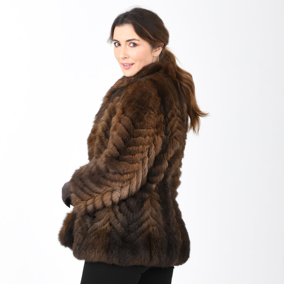 Opossum fur coat best sale